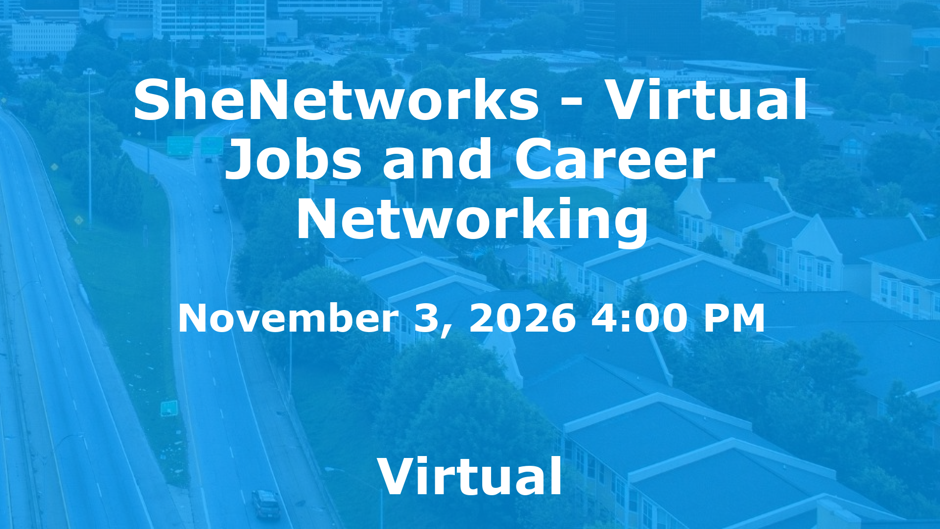 SheNetworks - Virtual Jobs and Career Networking event image